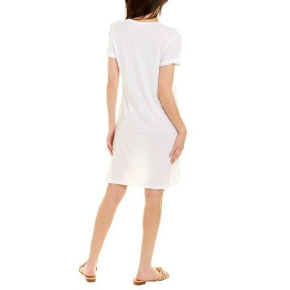 James Perse White Short Sleeve Cotton Dress NWT Size 1 Small - Picture 2 of 6